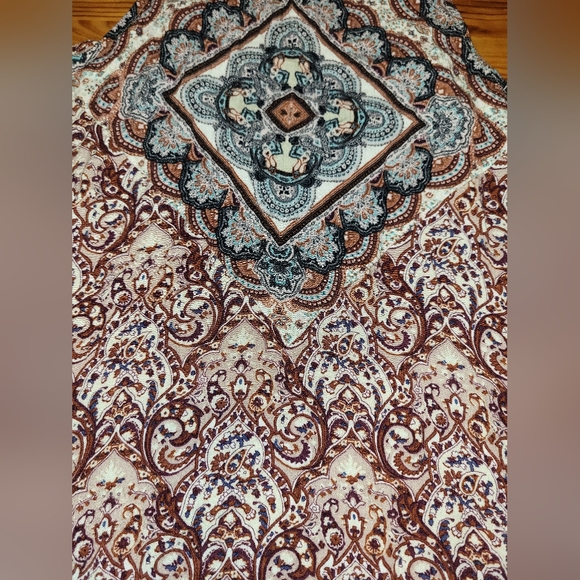 American Eagle Outfitters Brown and Blue Patterned Mini Dress - Picture 5 of 5